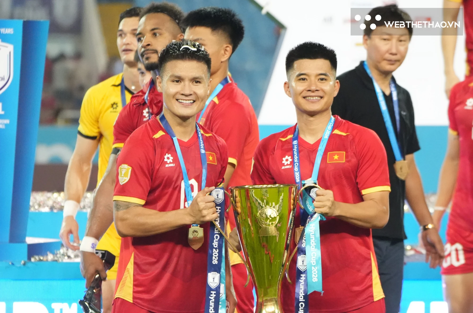 Quang Hải cùng đồng đội chỉ nghỉ 1 ngày sau chức vô địch ASEAN Cup 2026. Ảnh: Trần Khánh