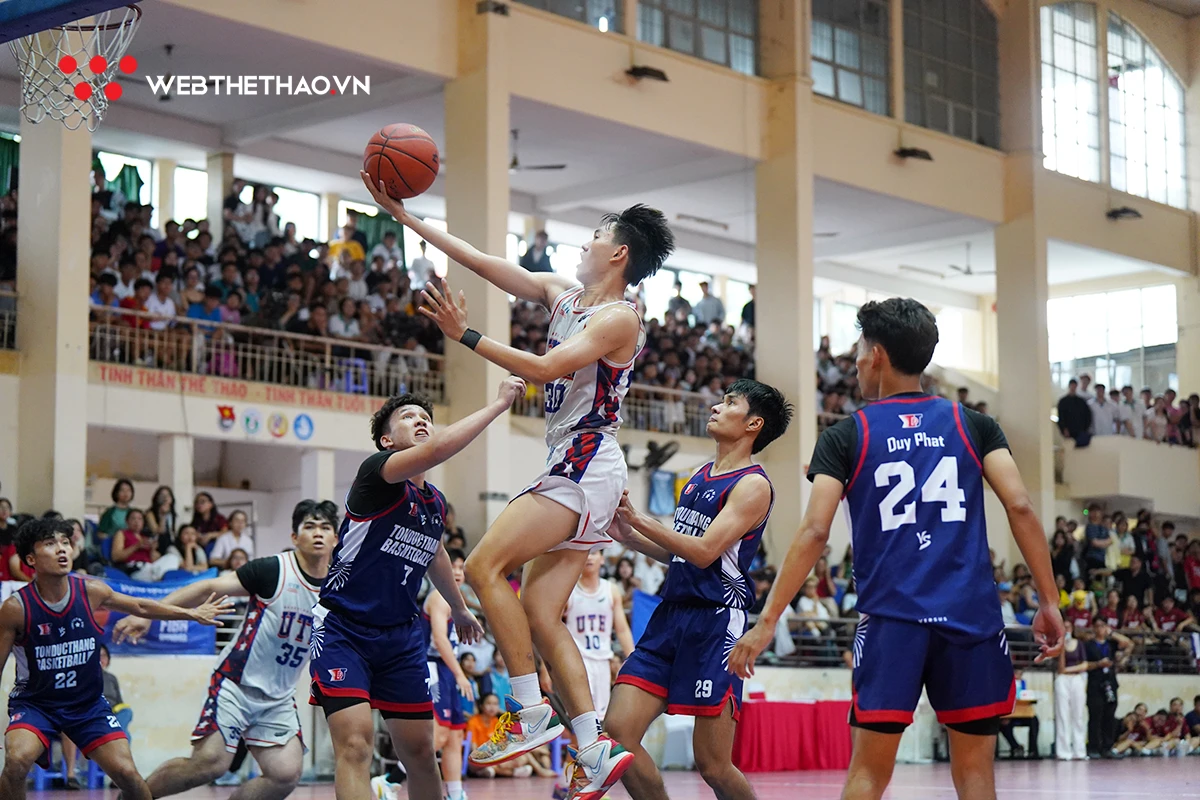 Vượt qua thất bại ở vòng khu vực cũng như kết quả không tốt ở Chung kết toàn quốc năm trước, UTH mùa này trở lại CKTQ NUC Basketball 2026 với sự quyết tâm cao độ. Ảnh: Việt Long