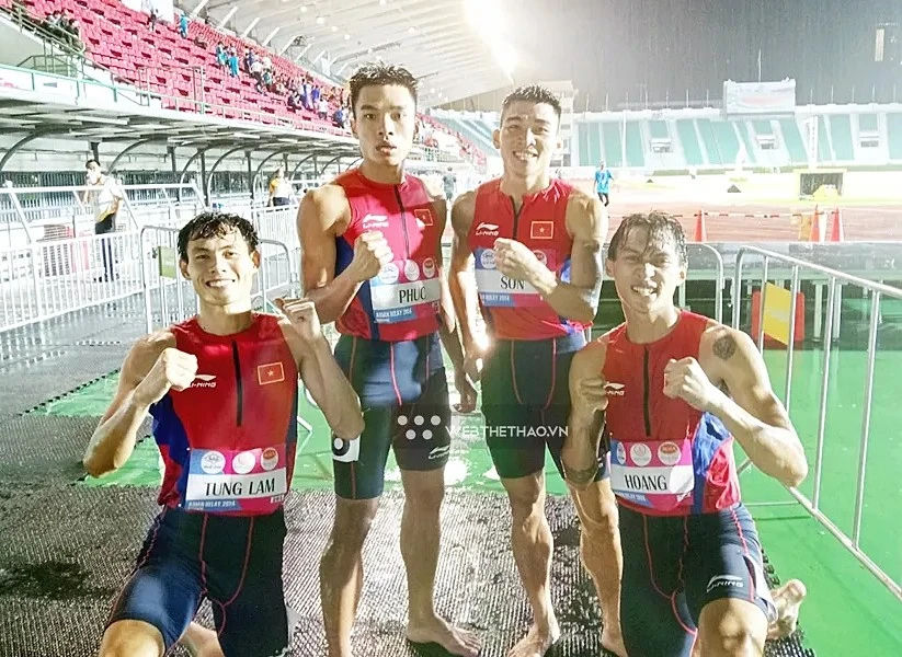 Lâm - Phúc - Sơn - Hoàng phá kỷ lục 4x400m nam quốc gia vào tháng 6/2024